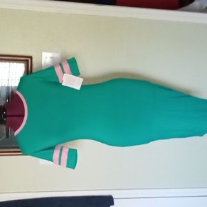 NWT LuLaRoe form-fitting midi green dress. Sz XS